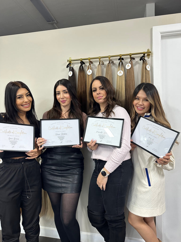 hair extension course; hair extensions afterpay; hands on hair extension training 